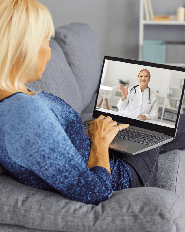 patient using telehealth services